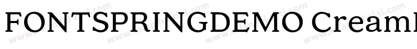 FONTSPRINGDEMO CreamBlackItalic字体转换